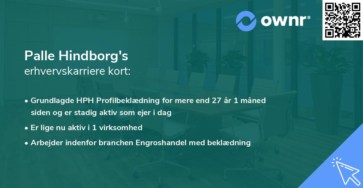 Palle Hindborg's erhvervskarriere kort