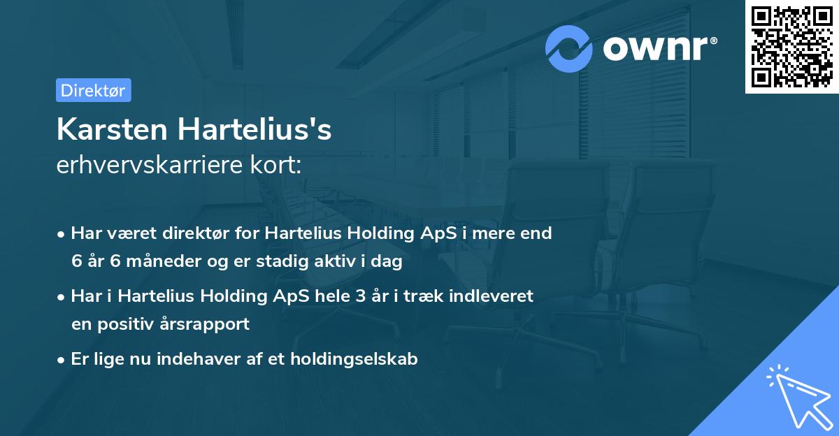 Karsten Hartelius's erhvervskarriere kort