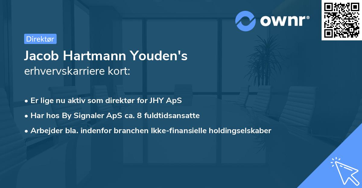 Jacob Hartmann Youden's erhvervskarriere kort