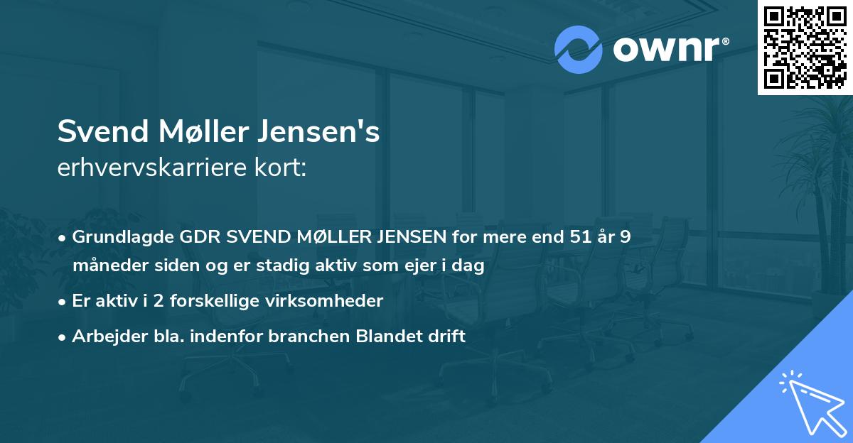 Svend Møller Jensen's erhvervskarriere kort