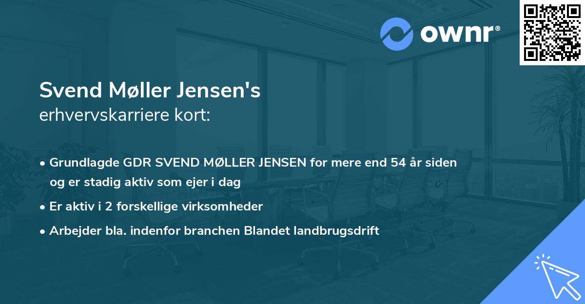 Svend Møller Jensen's erhvervskarriere kort