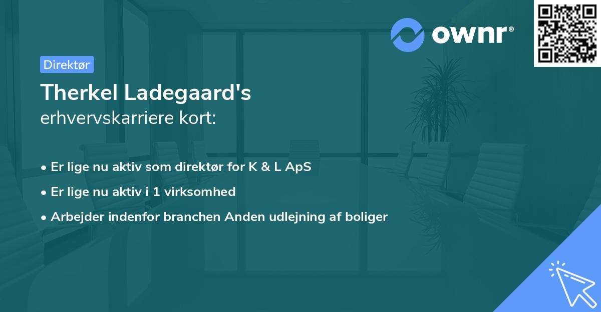 Therkel Ladegaard's erhvervskarriere kort