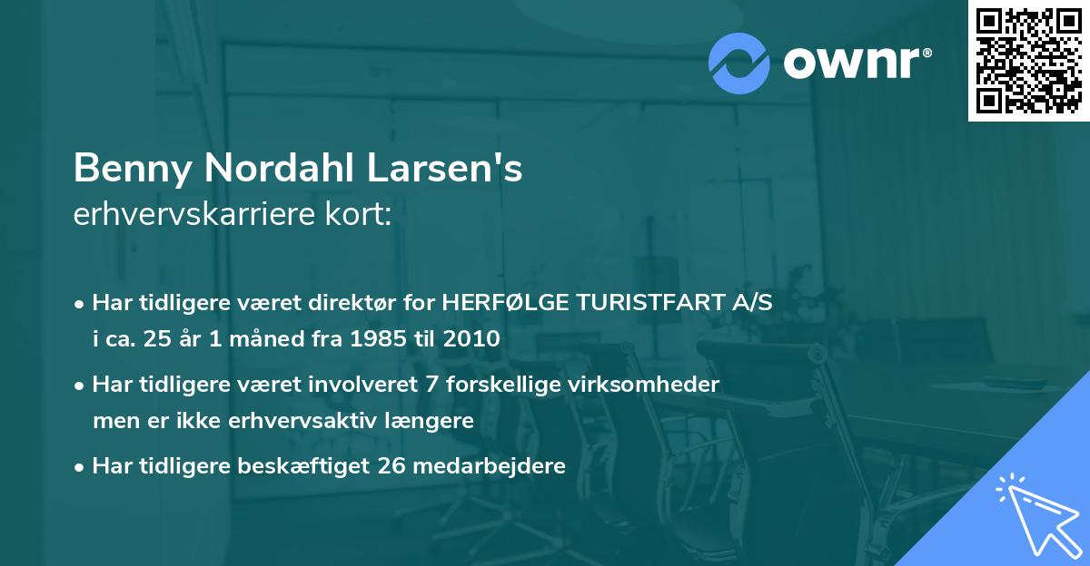 Benny Nordahl Larsen's erhvervskarriere kort