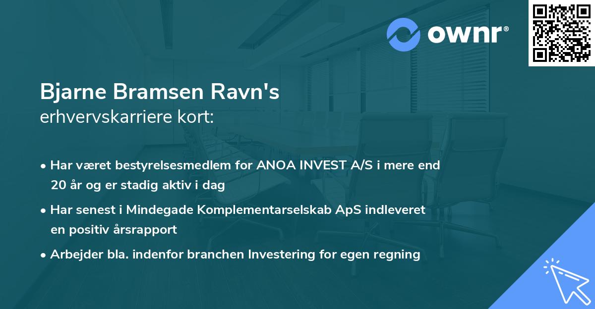 Bjarne Bramsen Ravn's erhvervskarriere kort