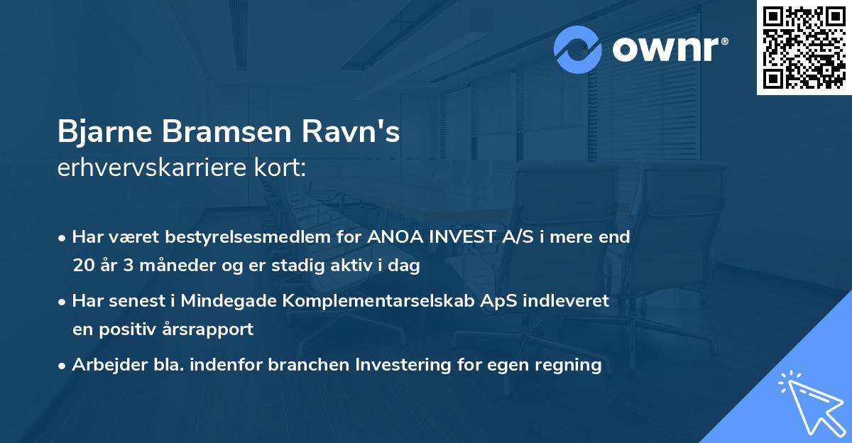Bjarne Bramsen Ravn's erhvervskarriere kort