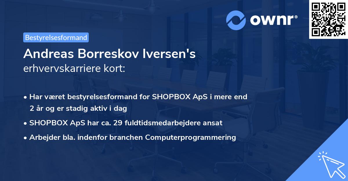 Andreas Borreskov Iversen's erhvervskarriere kort