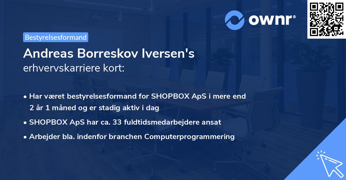 Andreas Borreskov Iversen's erhvervskarriere kort