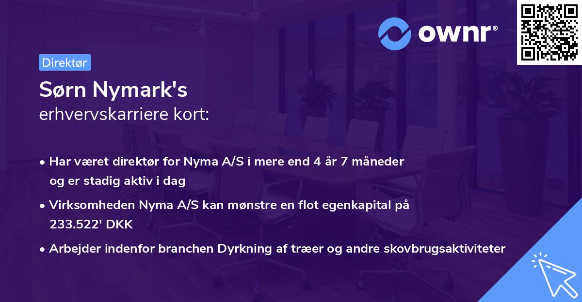 Sørn Nymark's erhvervskarriere kort