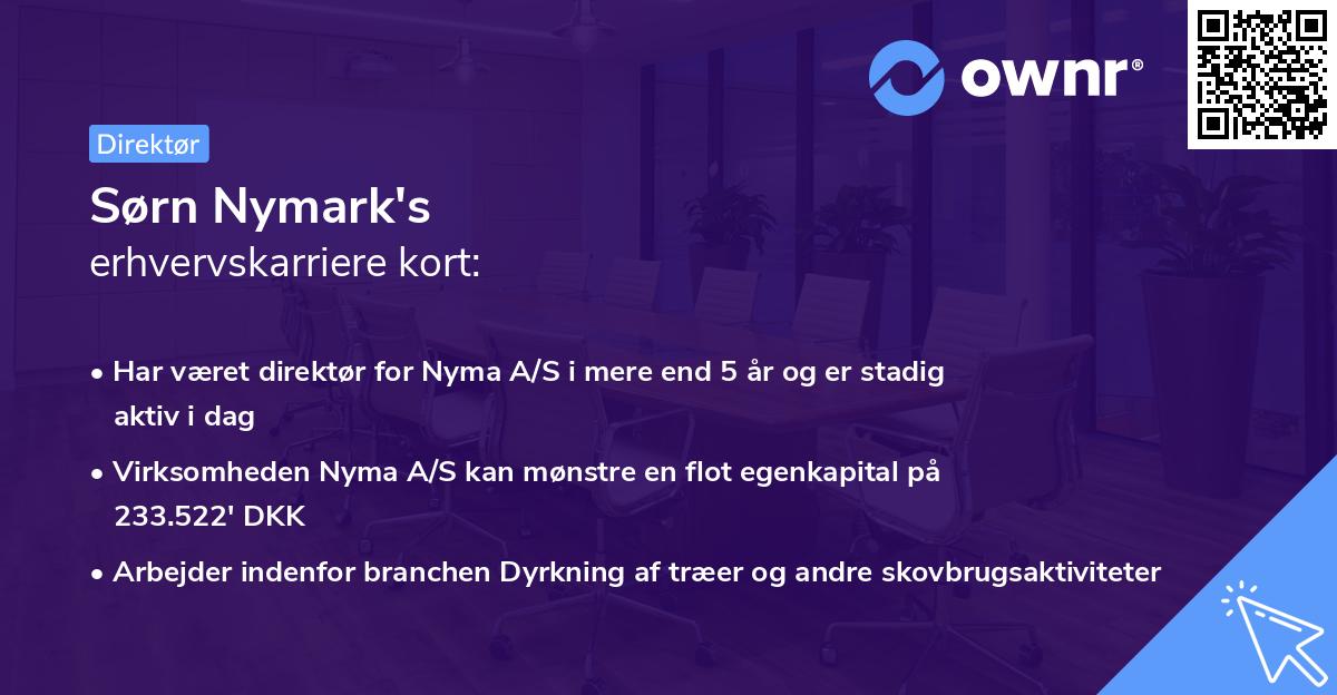 Sørn Nymark's erhvervskarriere kort