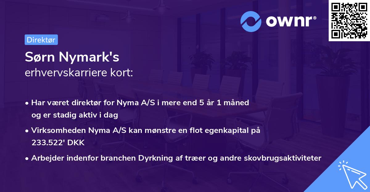 Sørn Nymark's erhvervskarriere kort