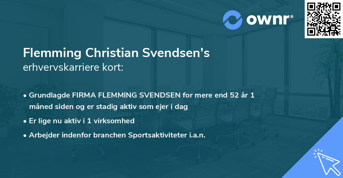 Flemming Christian Svendsen's erhvervskarriere kort