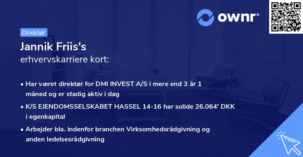 Jannik Friis's erhvervskarriere kort