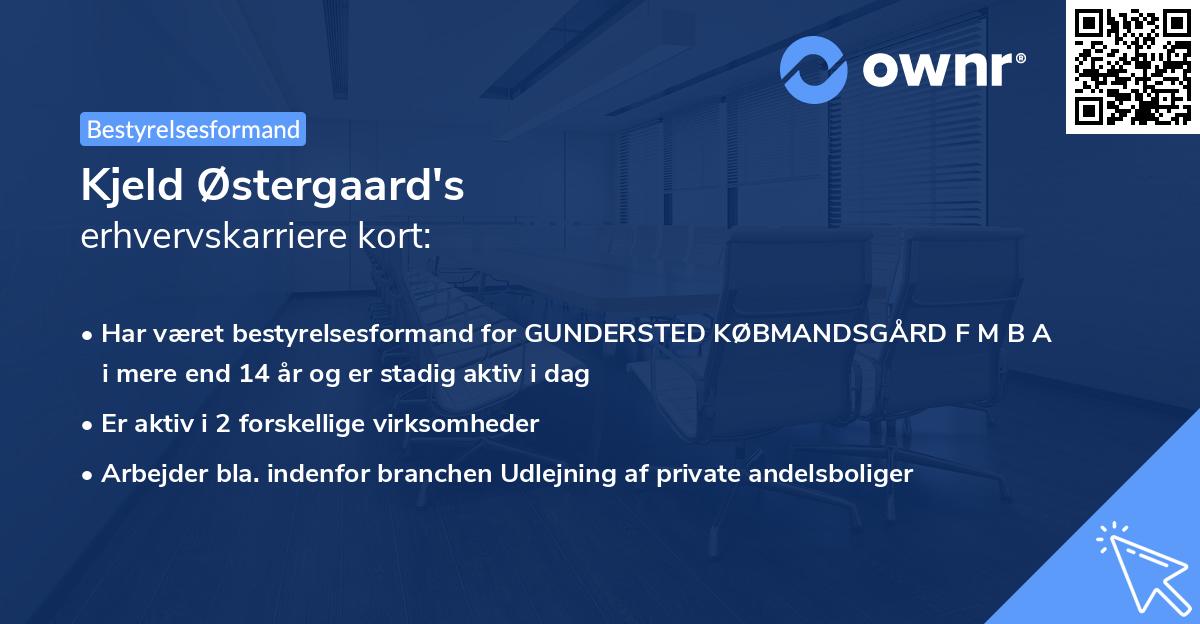 Kjeld Østergaard's erhvervskarriere kort