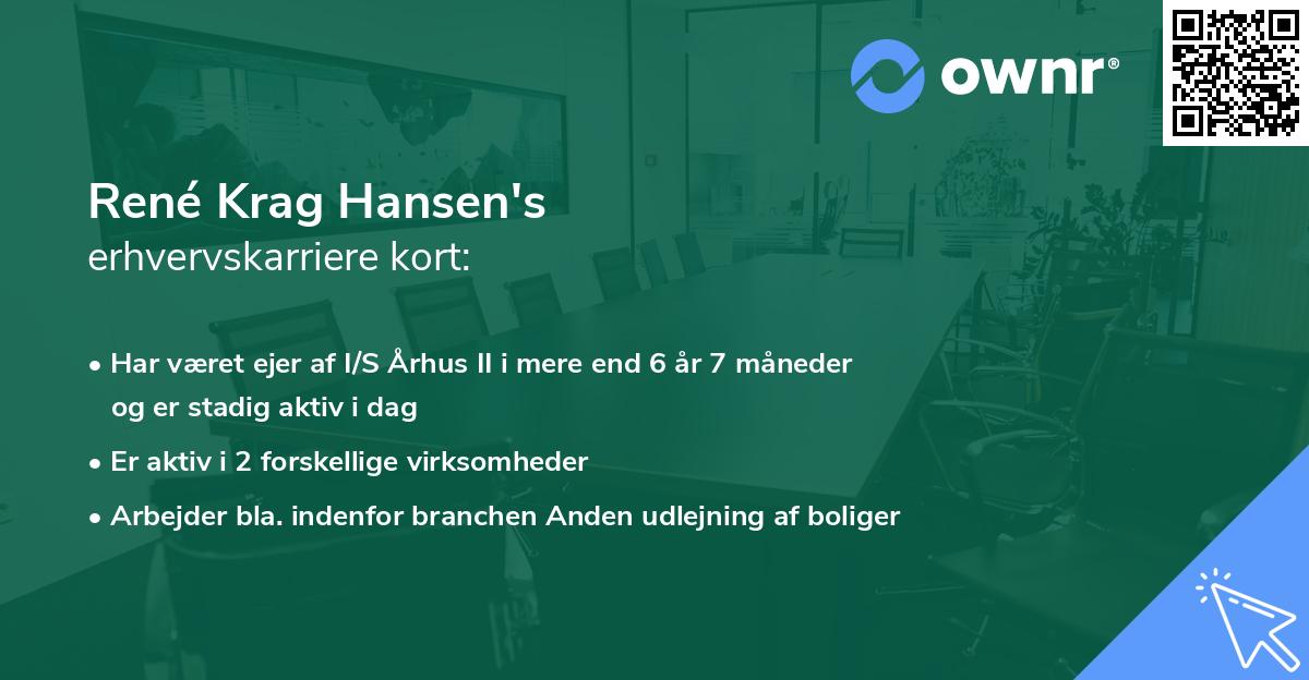René Krag Hansen's erhvervskarriere kort