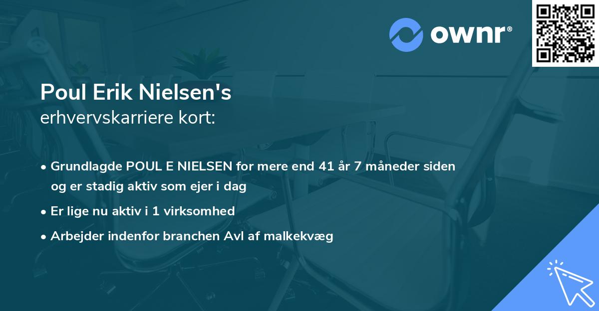 Poul Erik Nielsen's erhvervskarriere kort