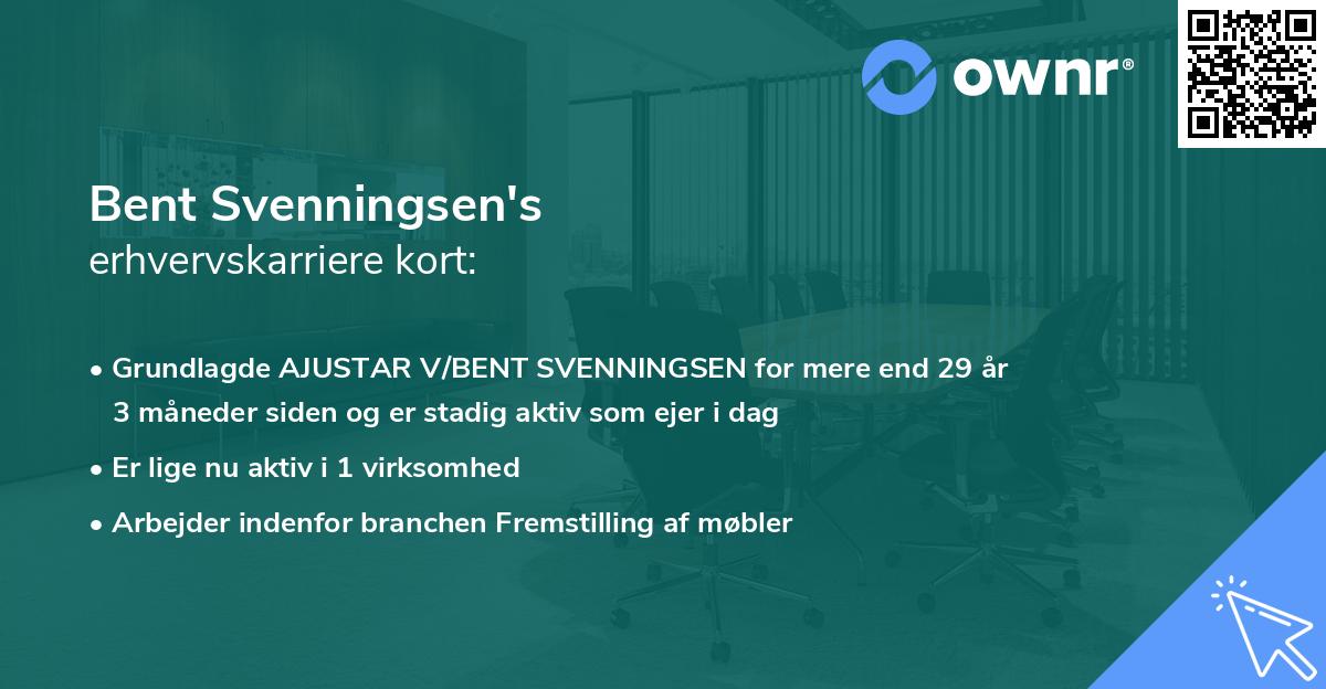 Bent Svenningsen's erhvervskarriere kort