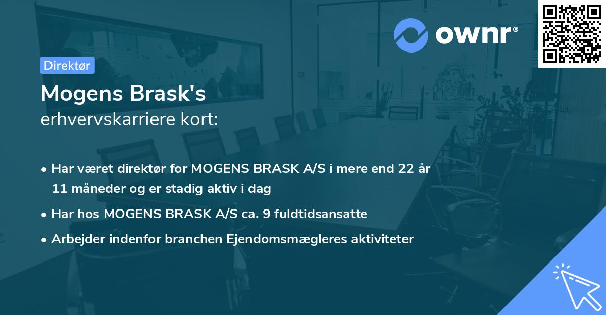 Mogens Brask's erhvervskarriere kort