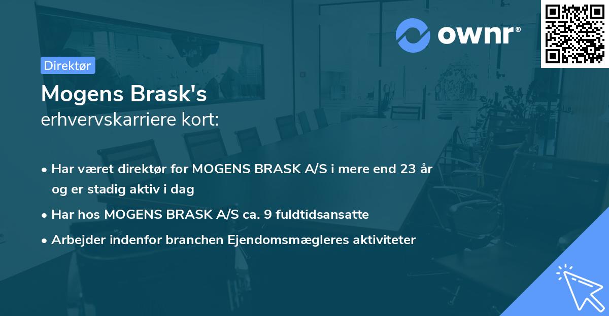 Mogens Brask's erhvervskarriere kort