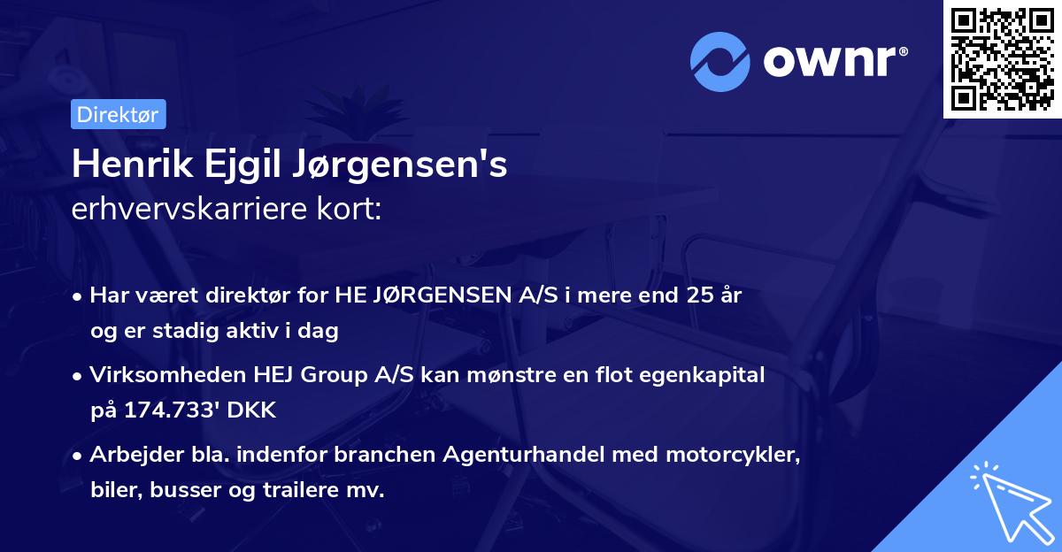 Henrik Ejgil Jørgensen's erhvervskarriere kort