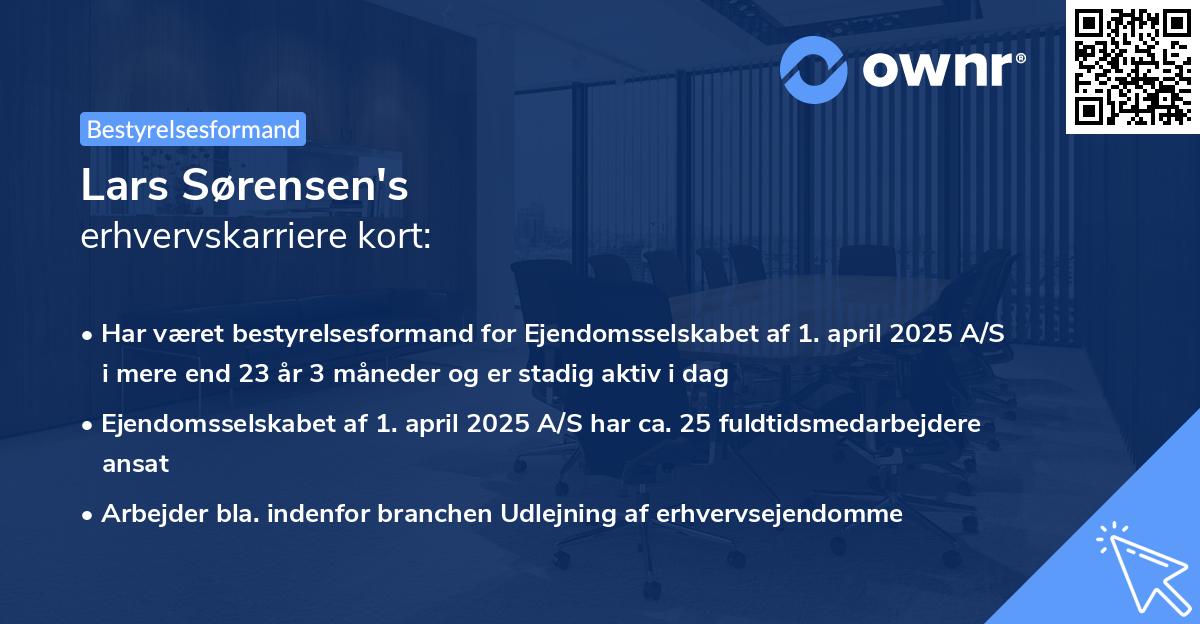 Lars Sørensen's erhvervskarriere kort
