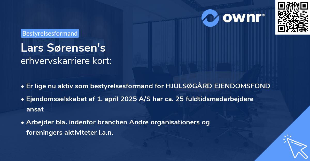 Lars Sørensen's erhvervskarriere kort
