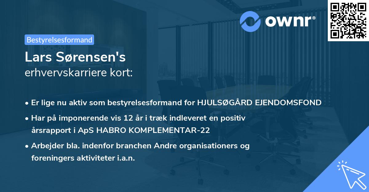Lars Sørensen's erhvervskarriere kort