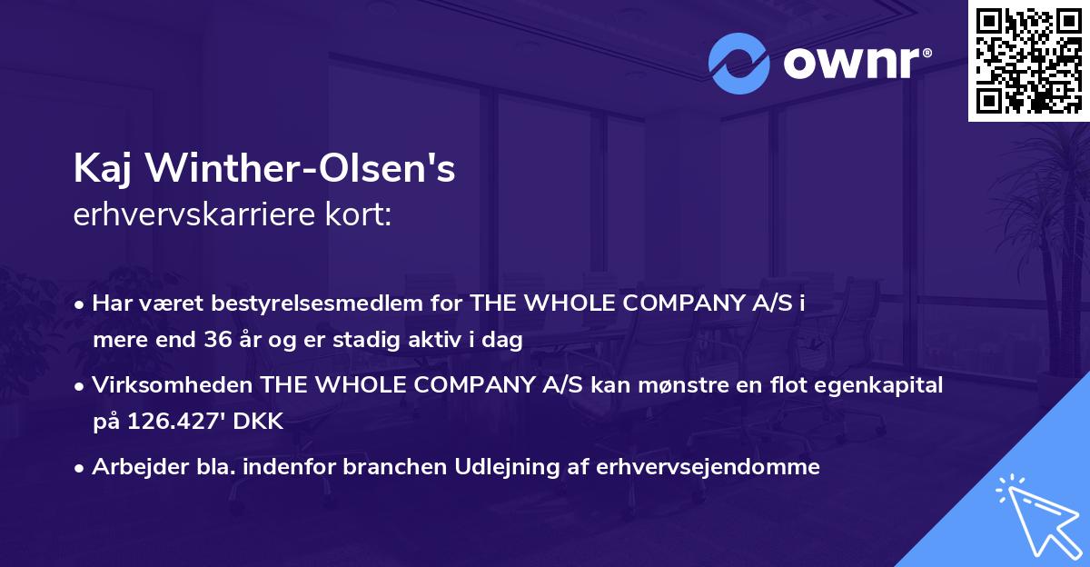 Kaj Winther-Olsen's erhvervskarriere kort