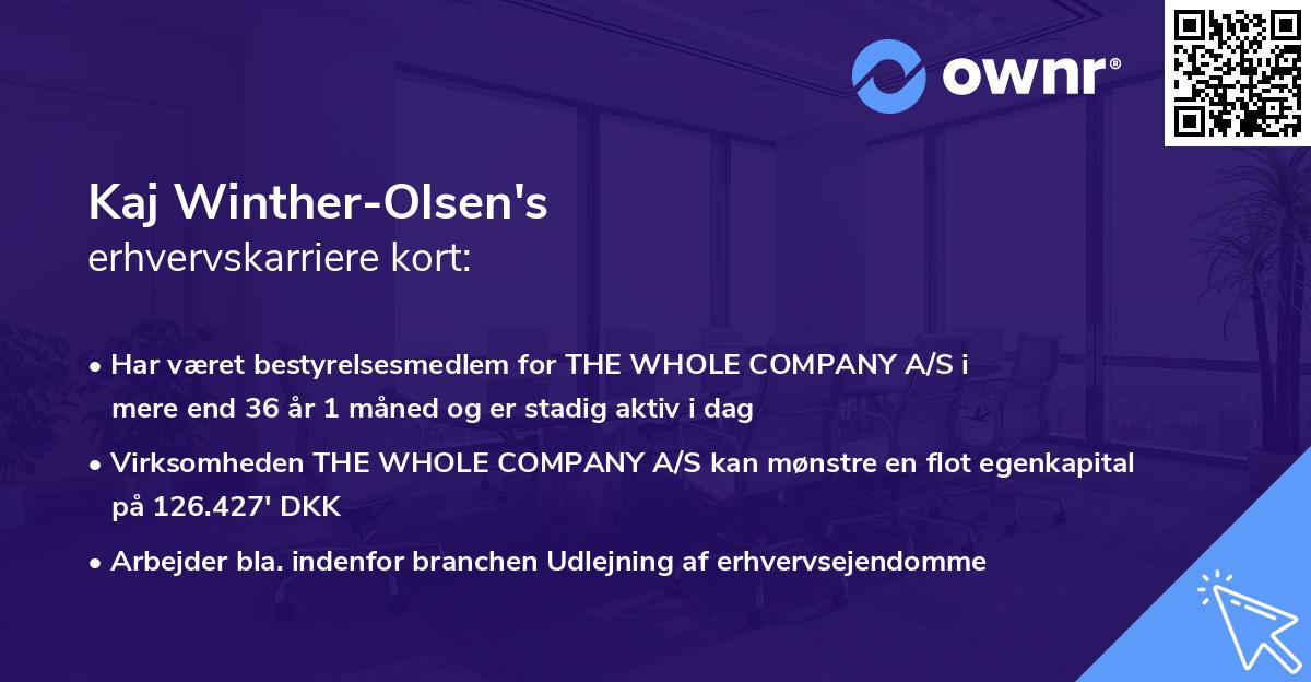 Kaj Winther-Olsen's erhvervskarriere kort