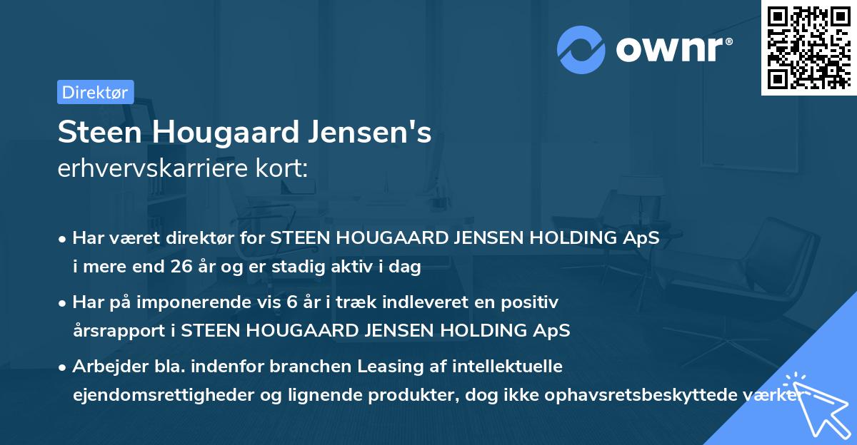 Steen Hougaard Jensen's erhvervskarriere kort