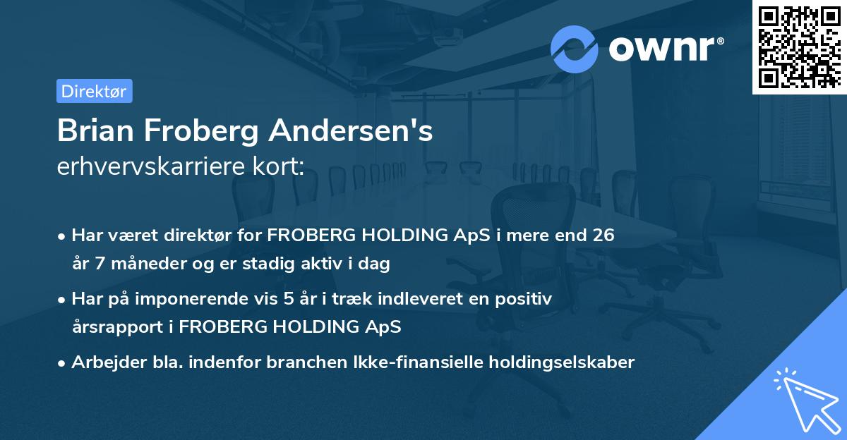Brian Froberg Andersen's erhvervskarriere kort