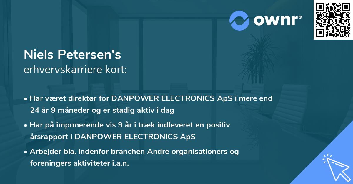 Niels Petersen's erhvervskarriere kort