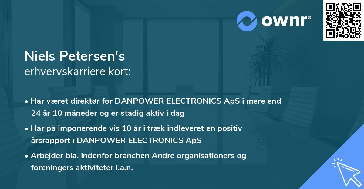 Niels Petersen's erhvervskarriere kort