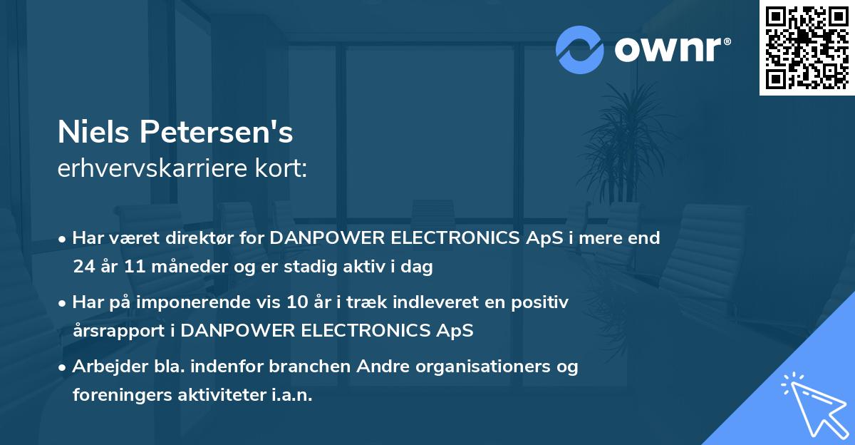 Niels Petersen's erhvervskarriere kort