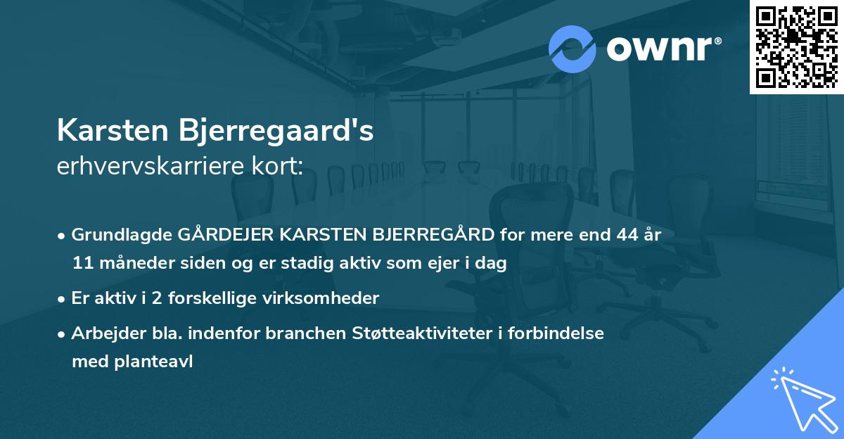 Karsten Bjerregaard's erhvervskarriere kort