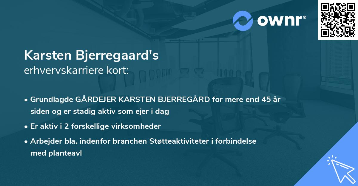Karsten Bjerregaard's erhvervskarriere kort