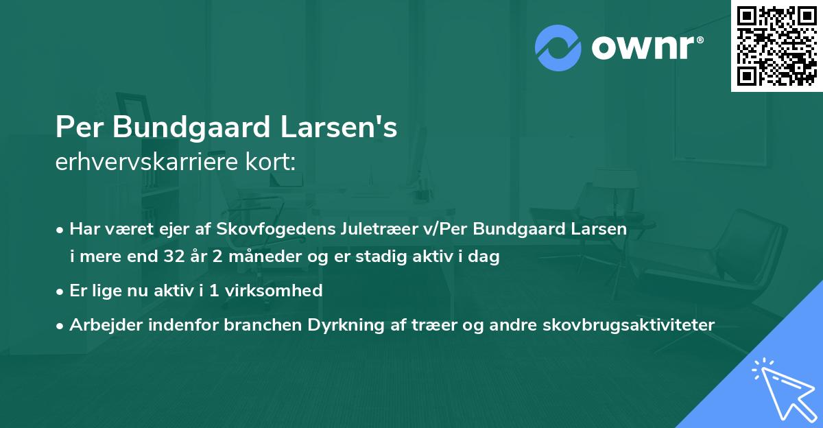 Per Bundgaard Larsen's erhvervskarriere kort