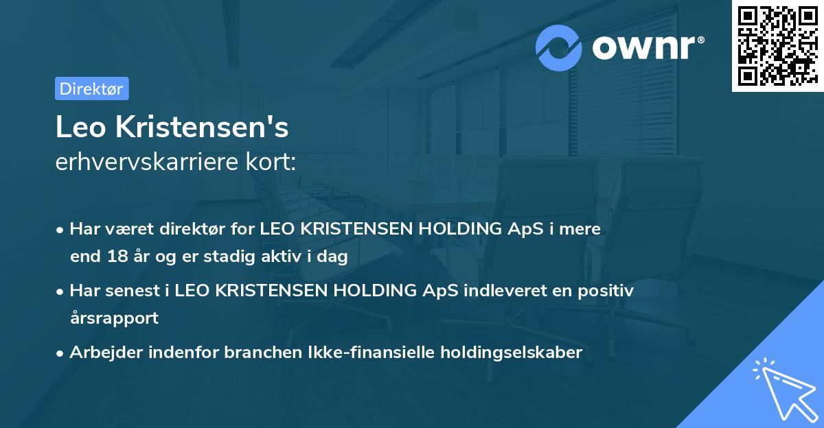 Leo Kristensen's erhvervskarriere kort