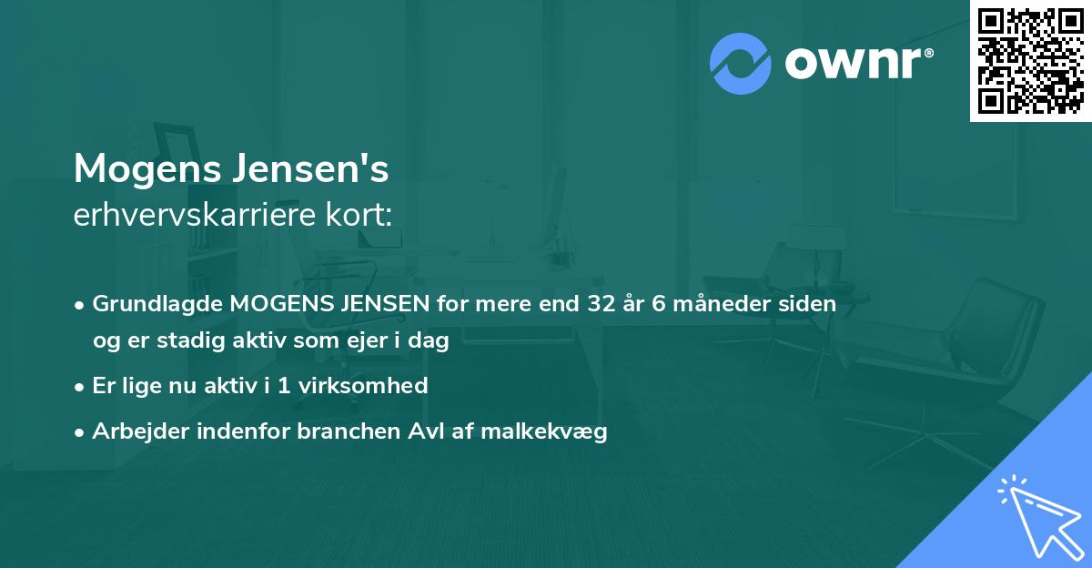 Mogens Jensen's erhvervskarriere kort