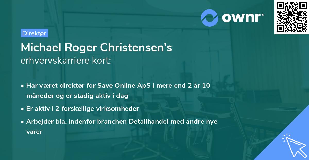 Michael Roger Christensen's erhvervskarriere kort