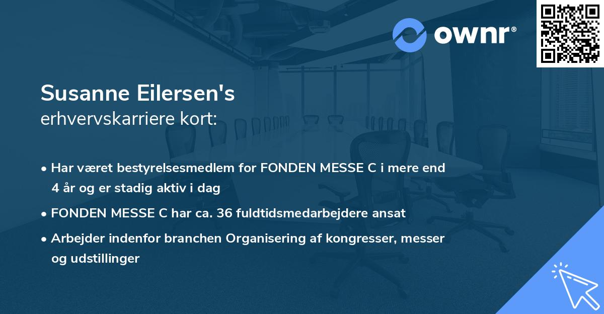 Susanne Eilersen's erhvervskarriere kort