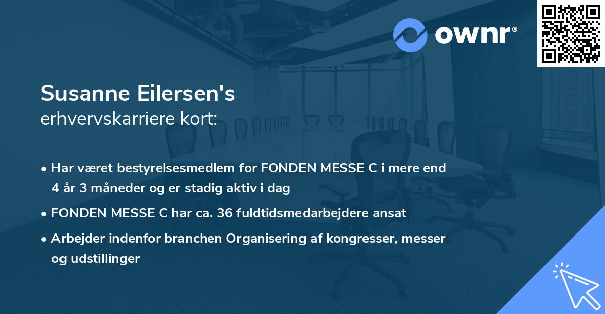 Susanne Eilersen's erhvervskarriere kort