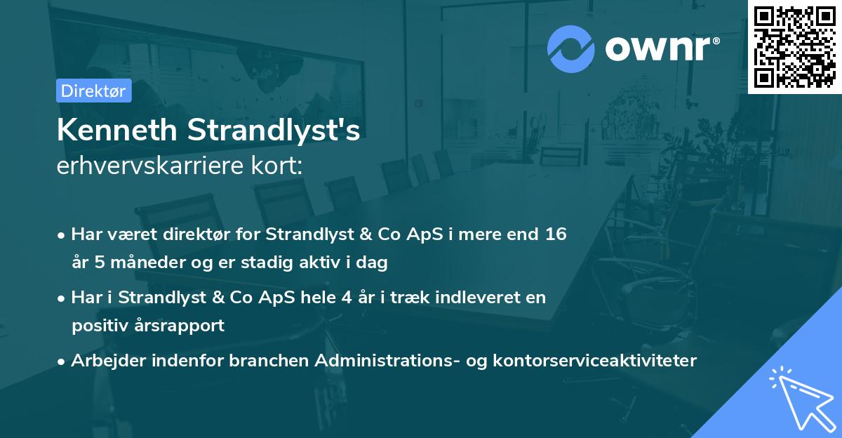 Kenneth Strandlyst's erhvervskarriere kort