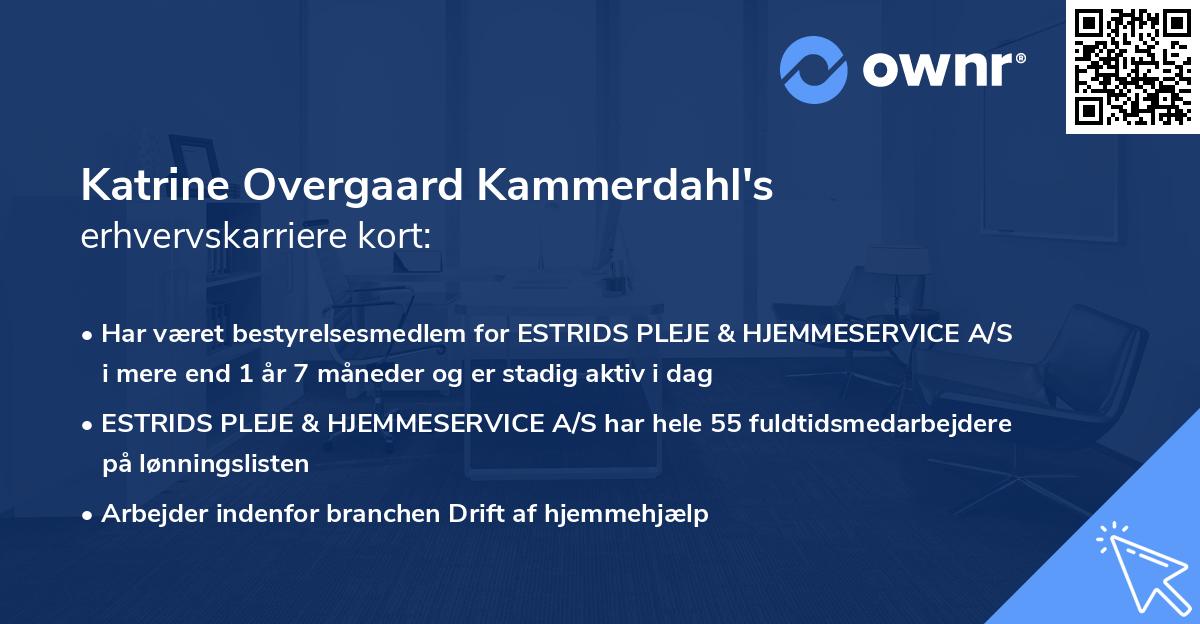 Katrine Overgaard Kammerdahl's erhvervskarriere kort