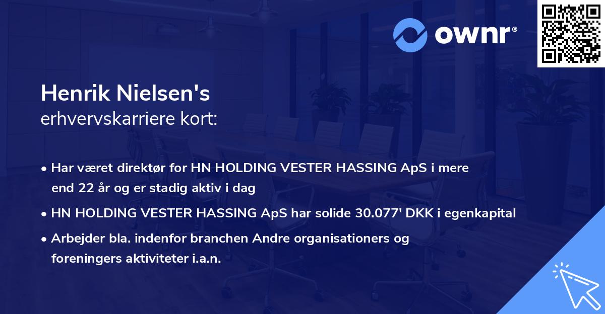 Henrik Nielsen's erhvervskarriere kort