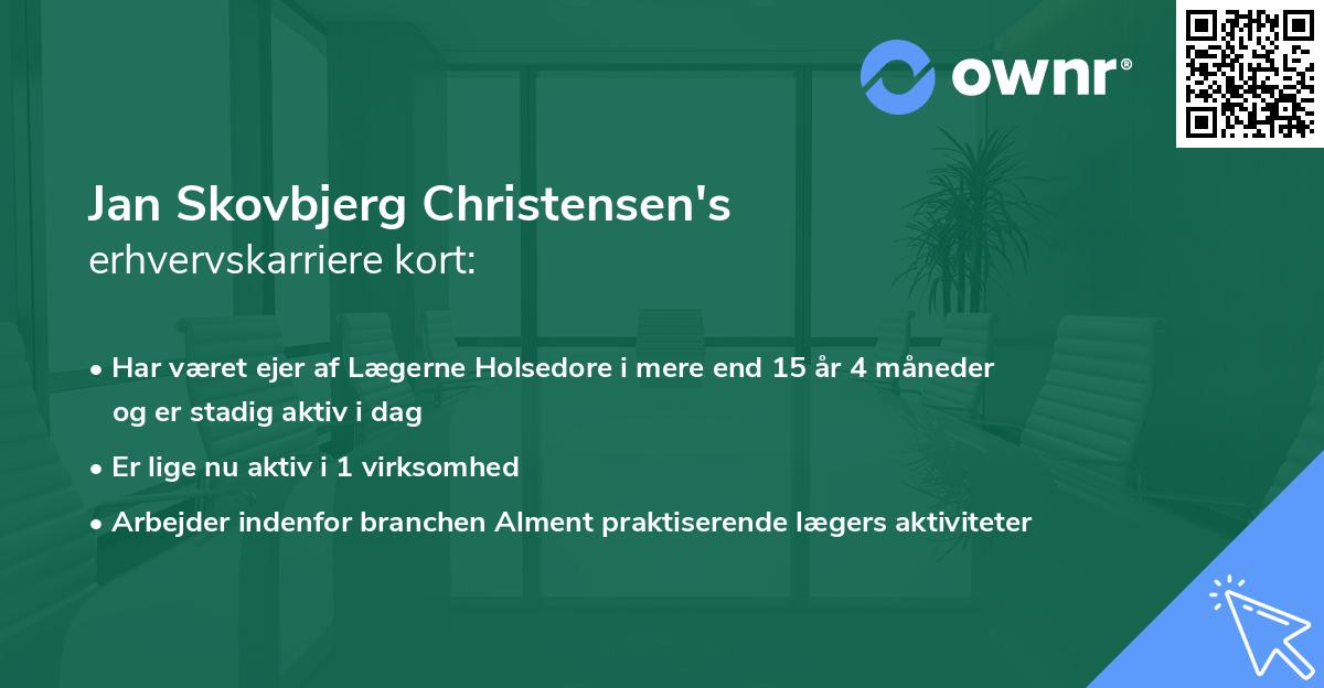 Jan Skovbjerg Christensen's erhvervskarriere kort