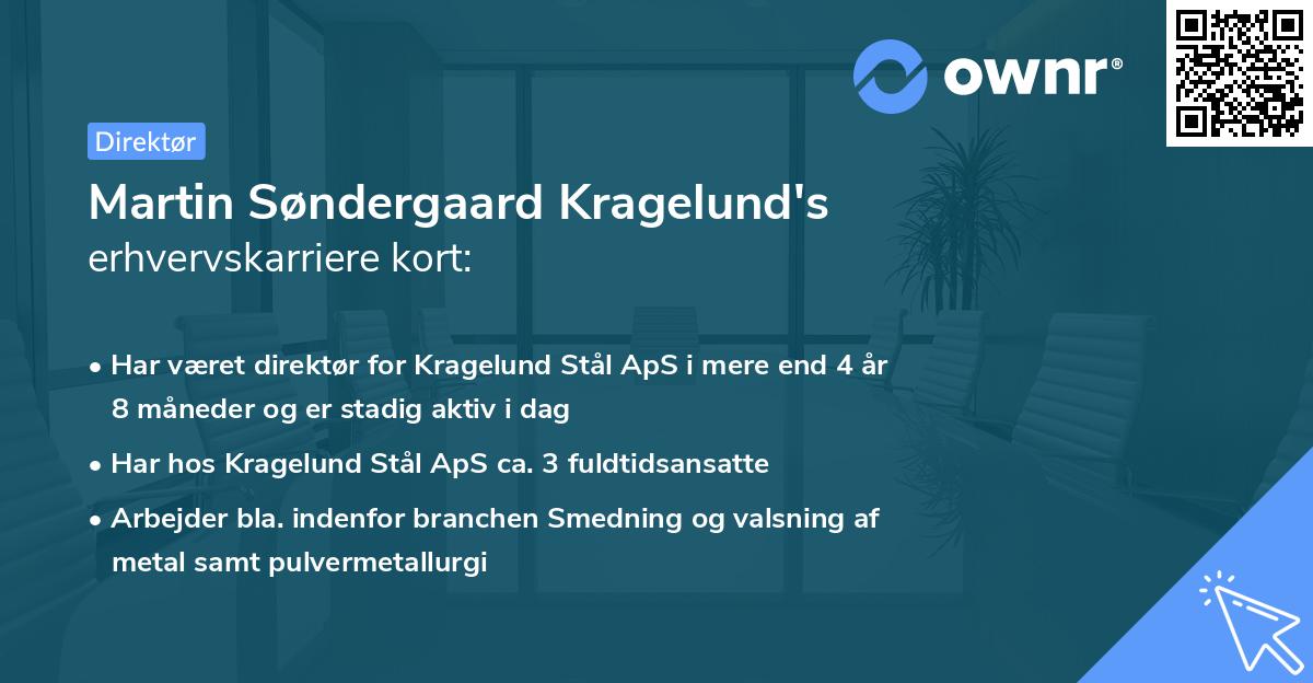 Martin Søndergaard Kragelund's erhvervskarriere kort