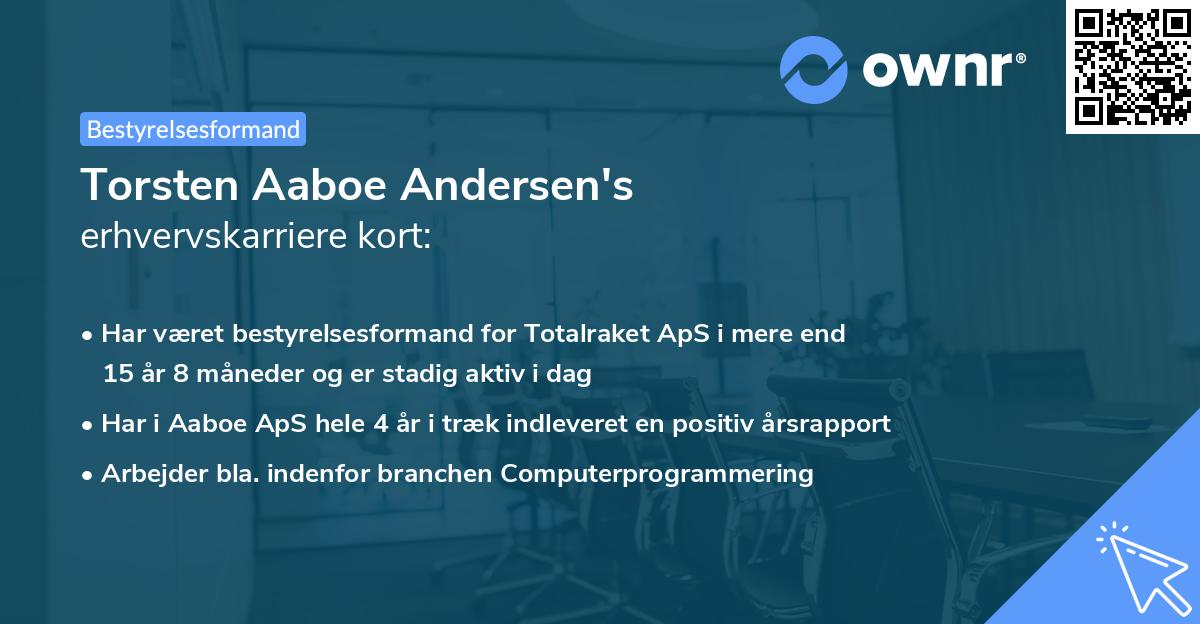 Torsten Aaboe Andersen's erhvervskarriere kort