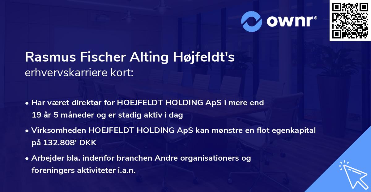 Rasmus Fischer Alting Højfeldt's erhvervskarriere kort