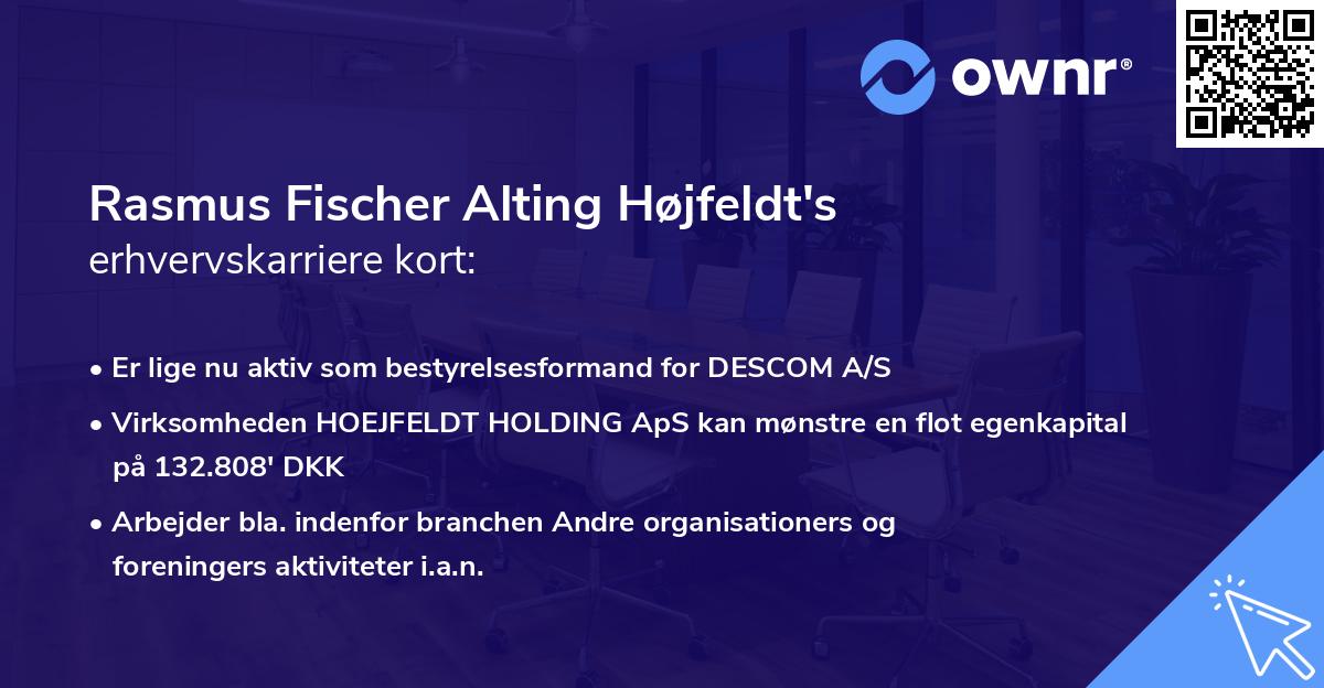 Rasmus Fischer Alting Højfeldt's erhvervskarriere kort
