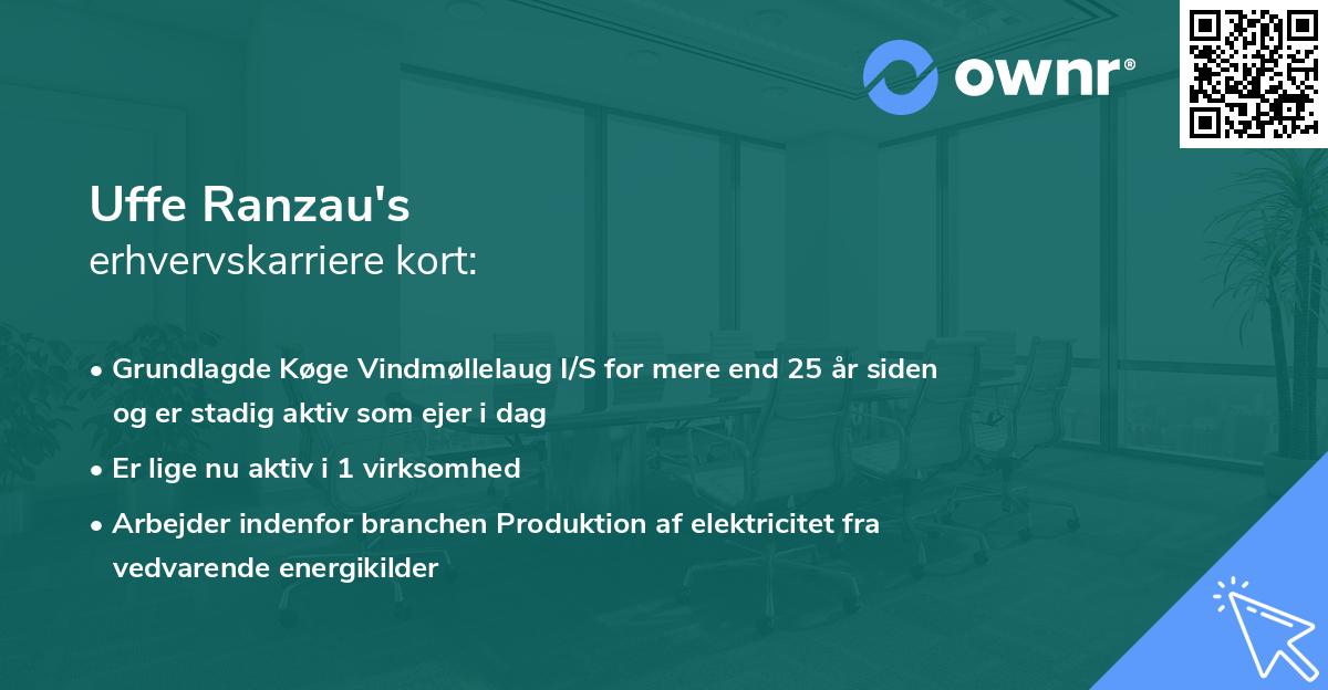 Uffe Ranzau's erhvervskarriere kort